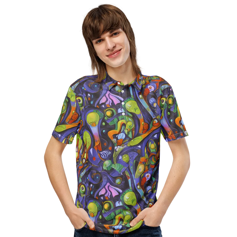 Neon Organism on Men's Slim Fit Polo Shirt — Front