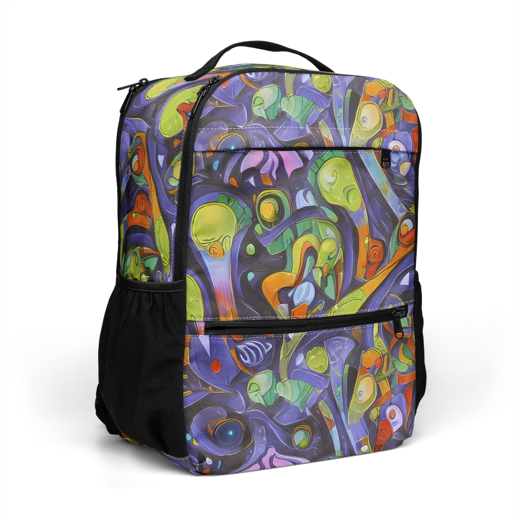 Neon Organism on Utility Backpack — Right Front