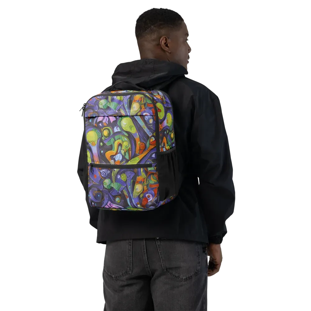 Neon Organism on Utility Backpack — Back