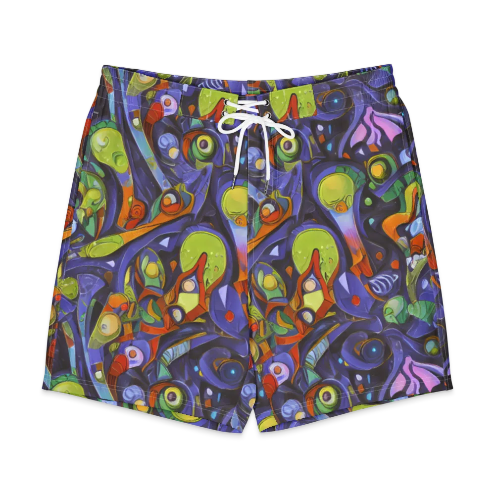 Neon Organism on Men's Board Shorts — Front