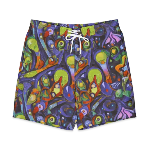 Neon Organism on a Men's Board Shorts