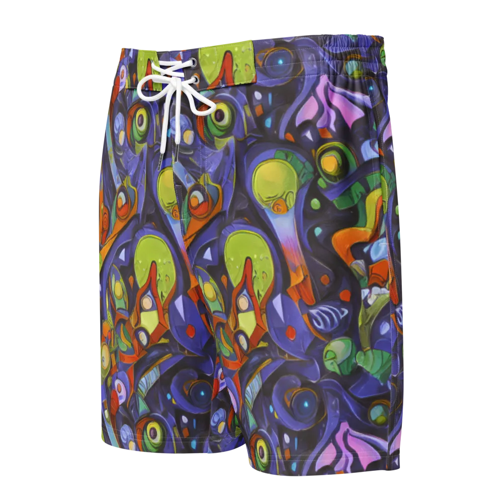 Neon Organism on Men's Board Shorts — Front
