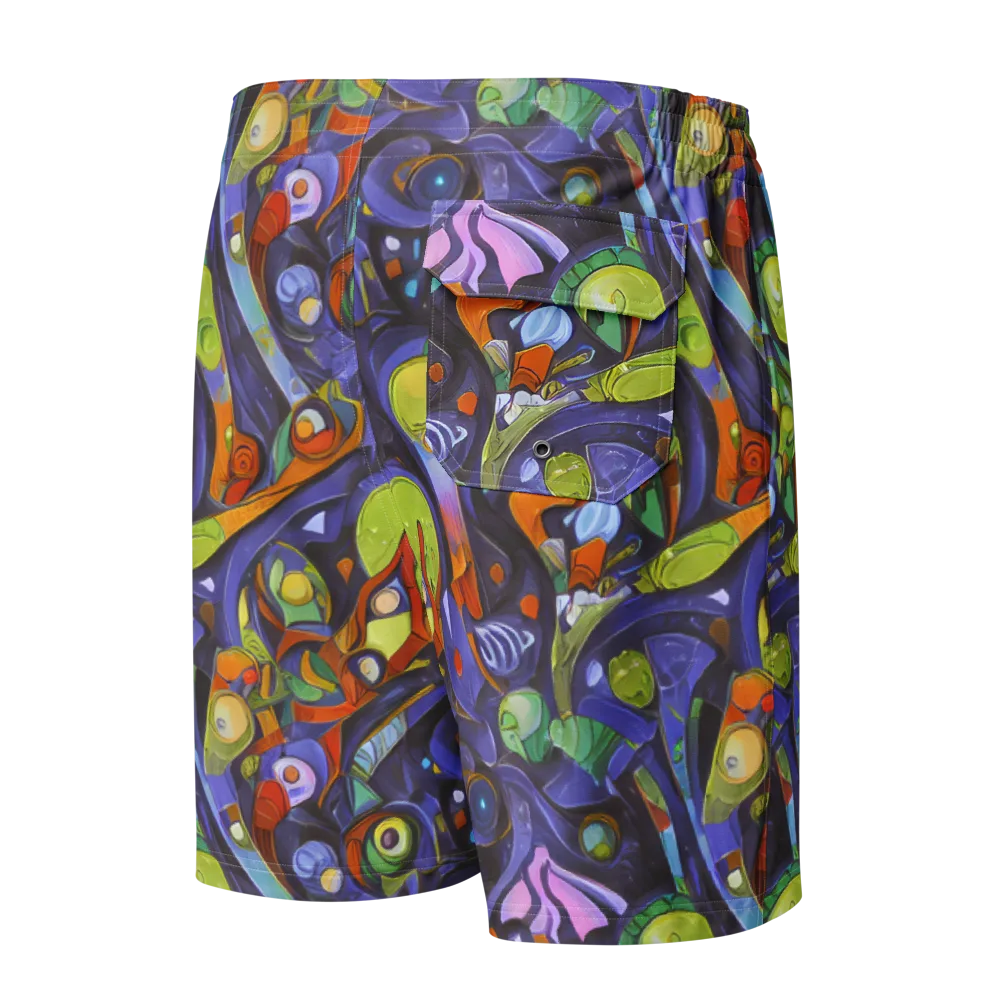 Neon Organism on Men's Board Shorts — Back