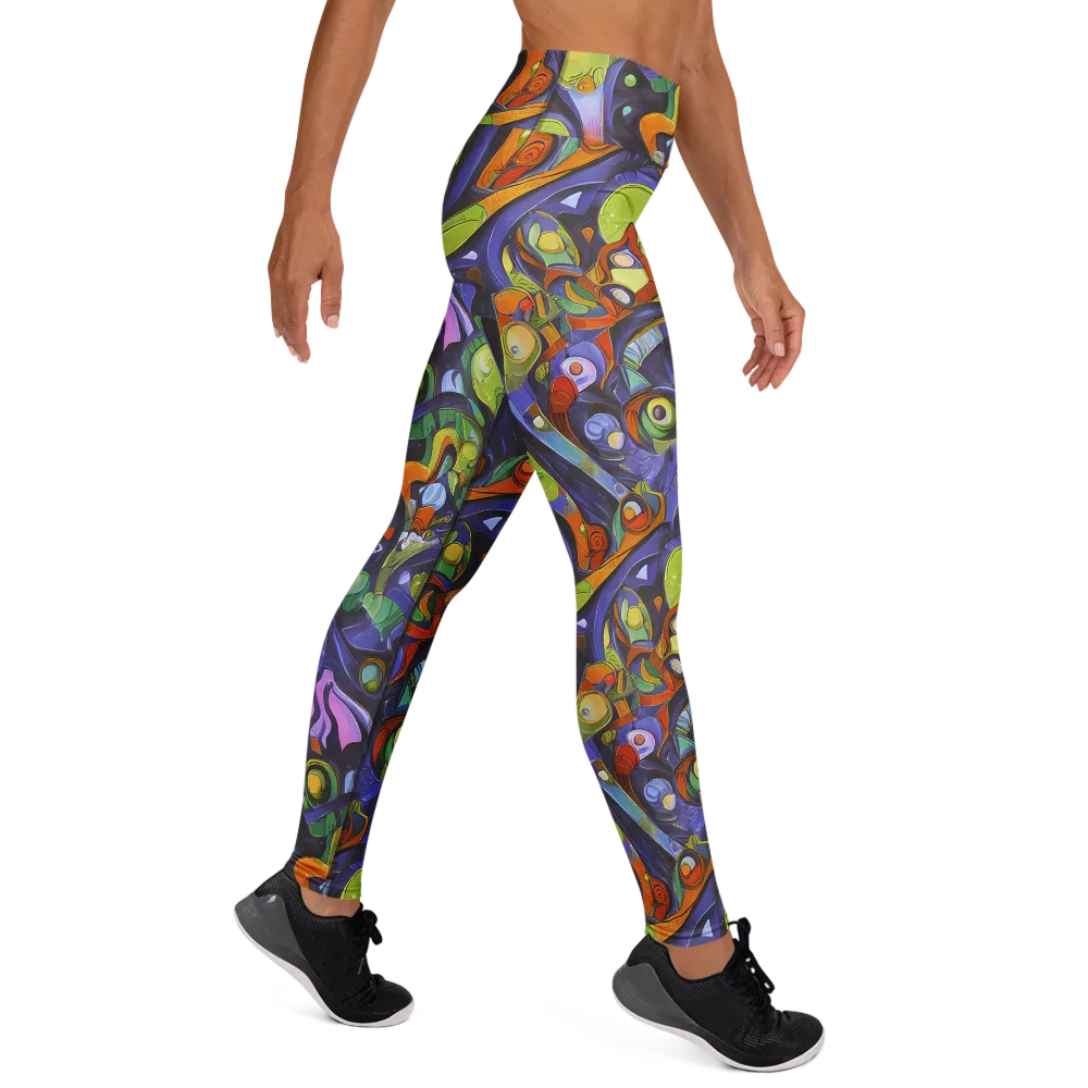 Neon Organism on Yoga Leggings — Right