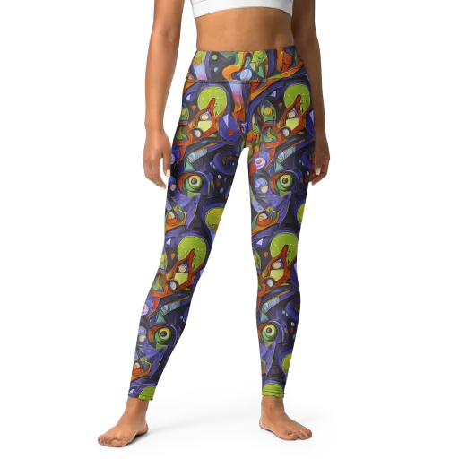 Neon Organism on a Yoga Leggings