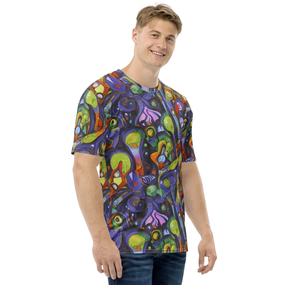 Neon Organism on Men's Crew Neck T-Shirt — Right