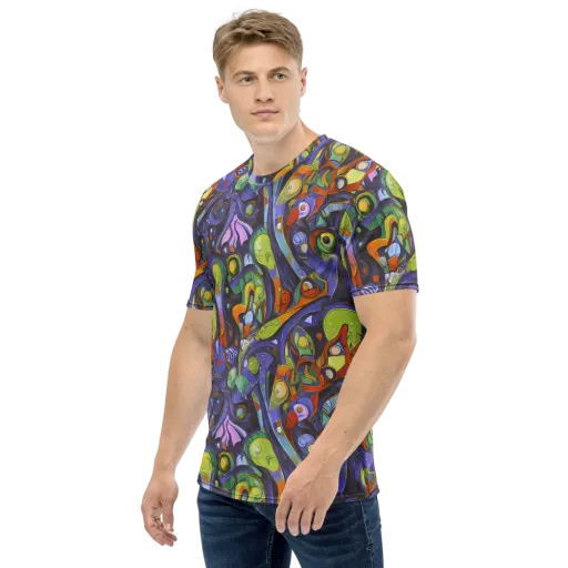 Neon Organism on a Men's Crew Neck T-Shirt