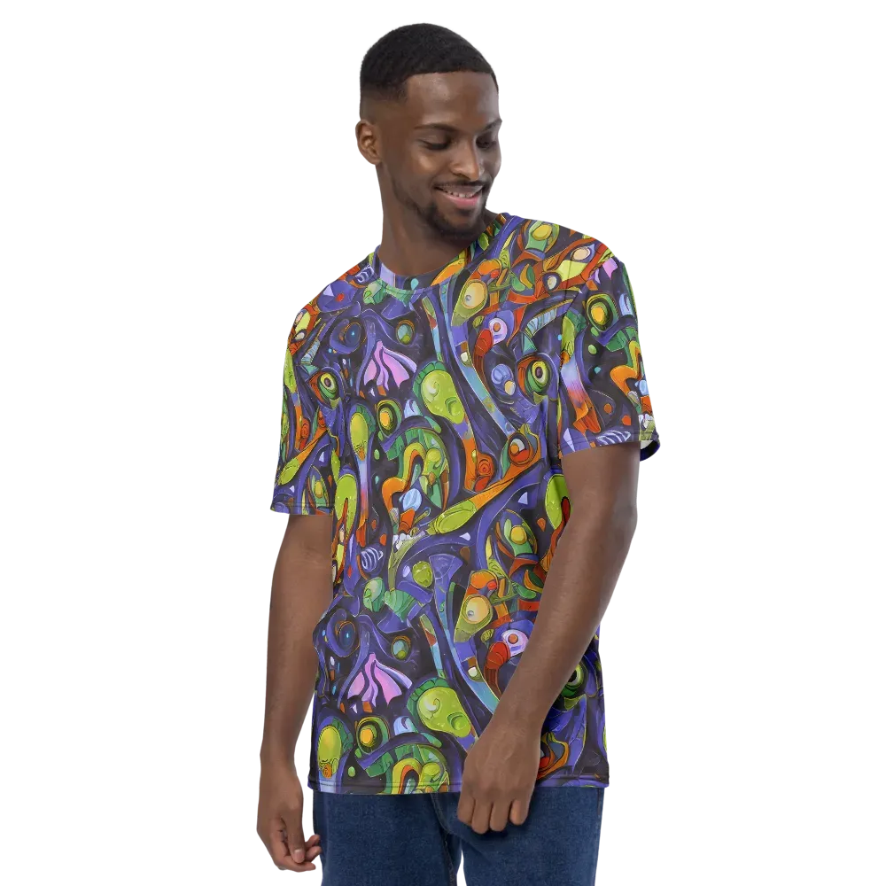 Neon Organism on Men's Crew Neck T-Shirt — Left