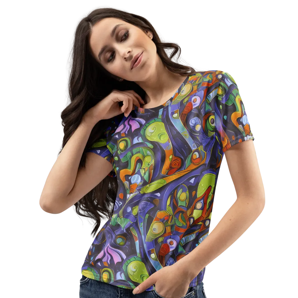 Neon Organism on Women's Crew Neck T-Shirt — Left Front