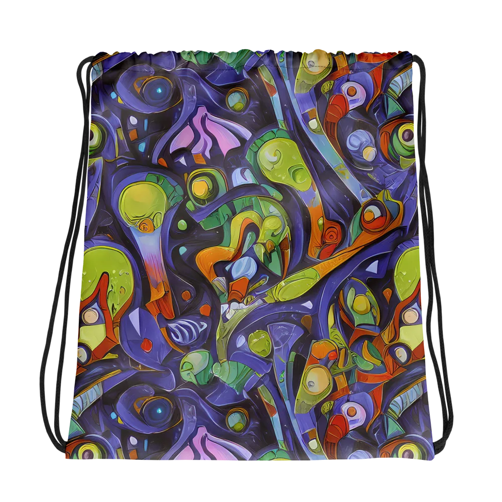 Neon Organism on Drawstring Bag — Photo