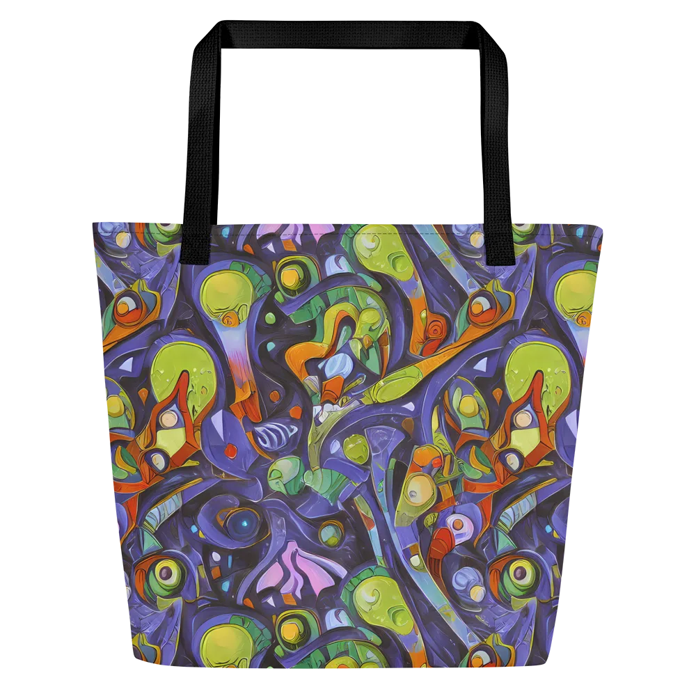 Neon Organism on Large Tote Bag W/ Pocket — Front