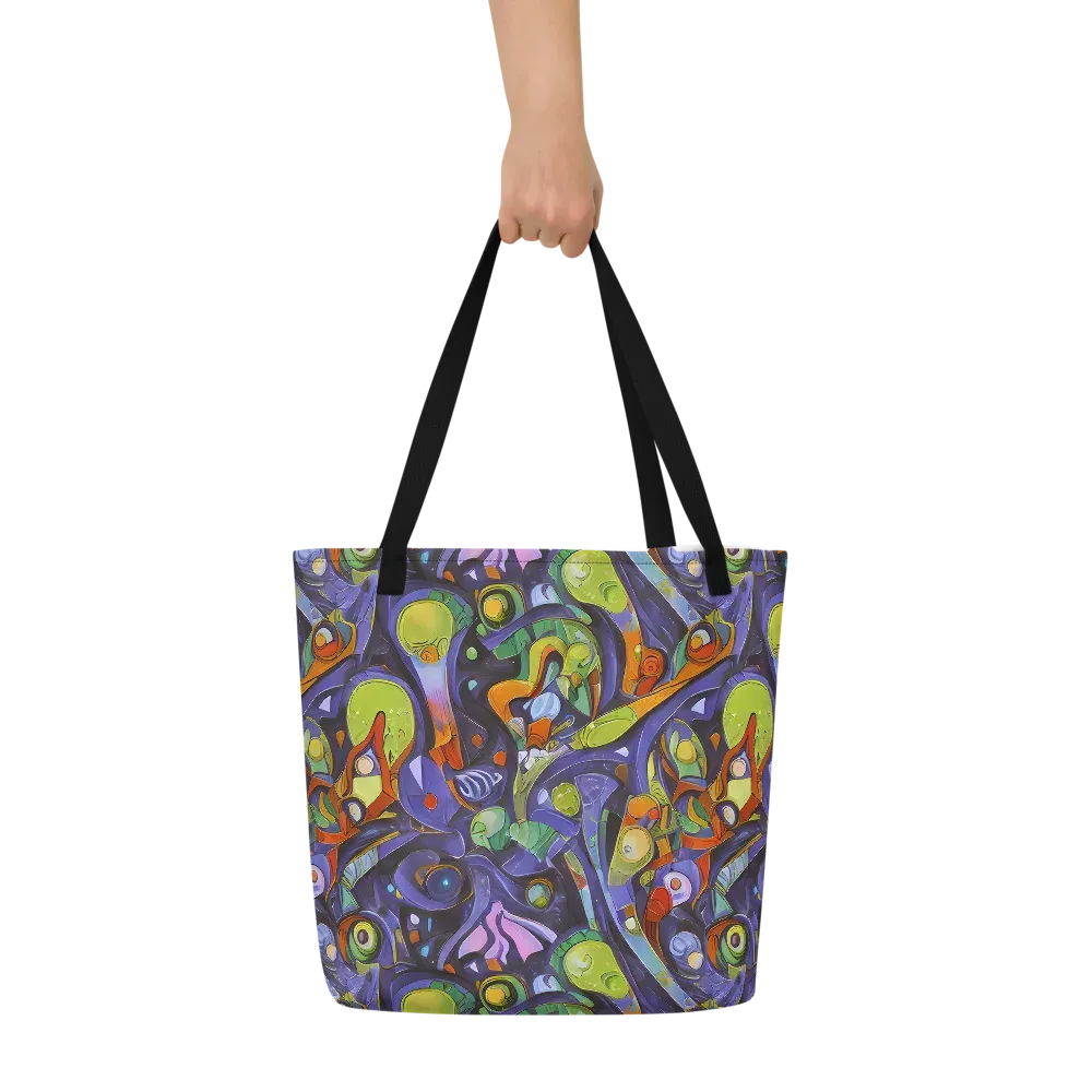 Neon Organism on Large Tote Bag W/ Pocket — Front