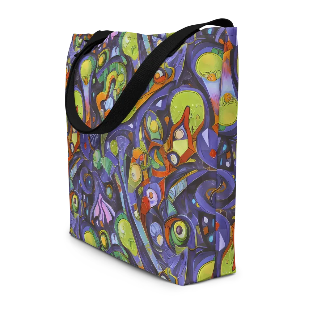 Neon Organism on Large Tote Bag W/ Pocket — Front