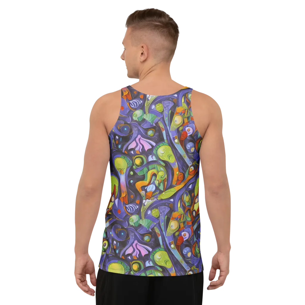 Neon Organism on Men's Tank Top — Back