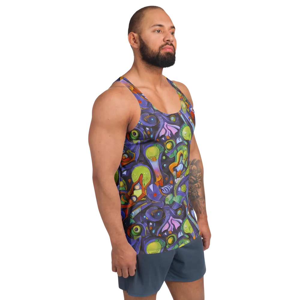 Neon Organism on Men's Tank Top — Right Front