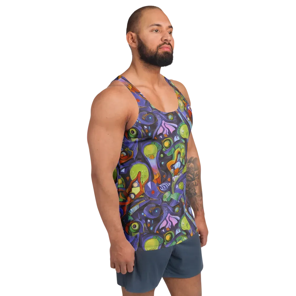 Neon Organism on Men's Tank Top — Right Front