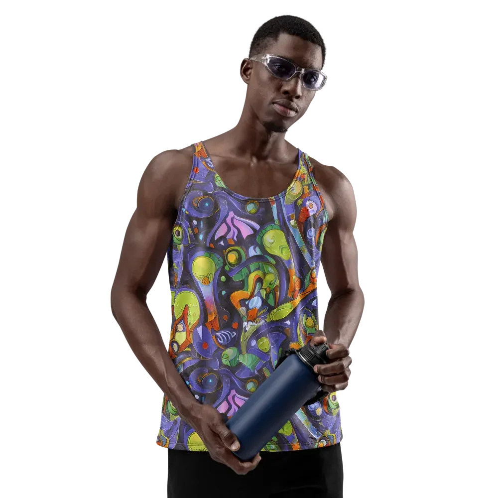 Neon Organism on Men's Tank Top — Front