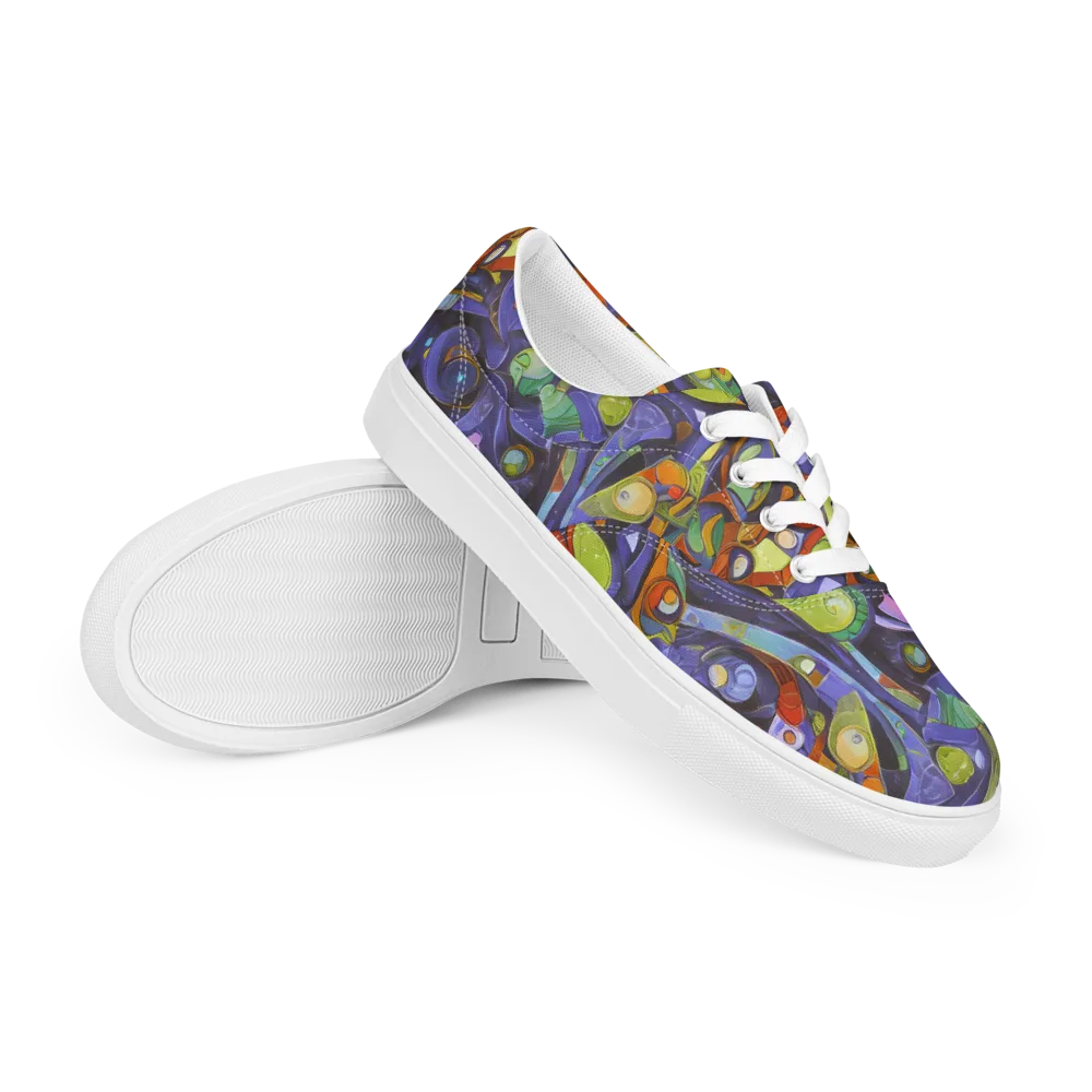 Neon Organism on Men's Lace-Up Canvas Shoes — Right Front