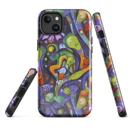 Neon Organism on a MagSafe Tough Case for iPhone®