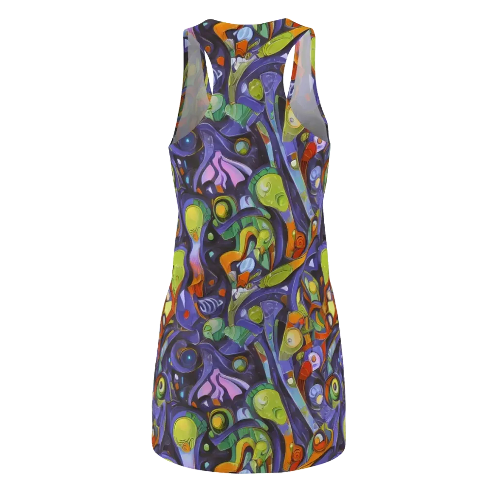 Neon Organism on Racerback Dress — Back