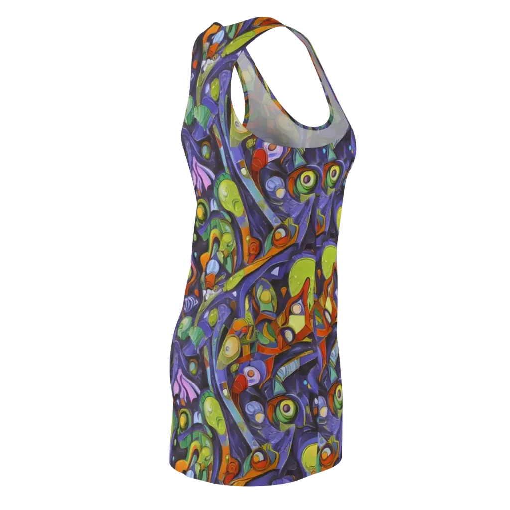 Neon Organism on Racerback Dress — Back Side