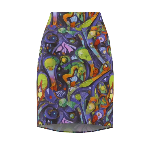 Neon Organism on a Pencil Skirt
