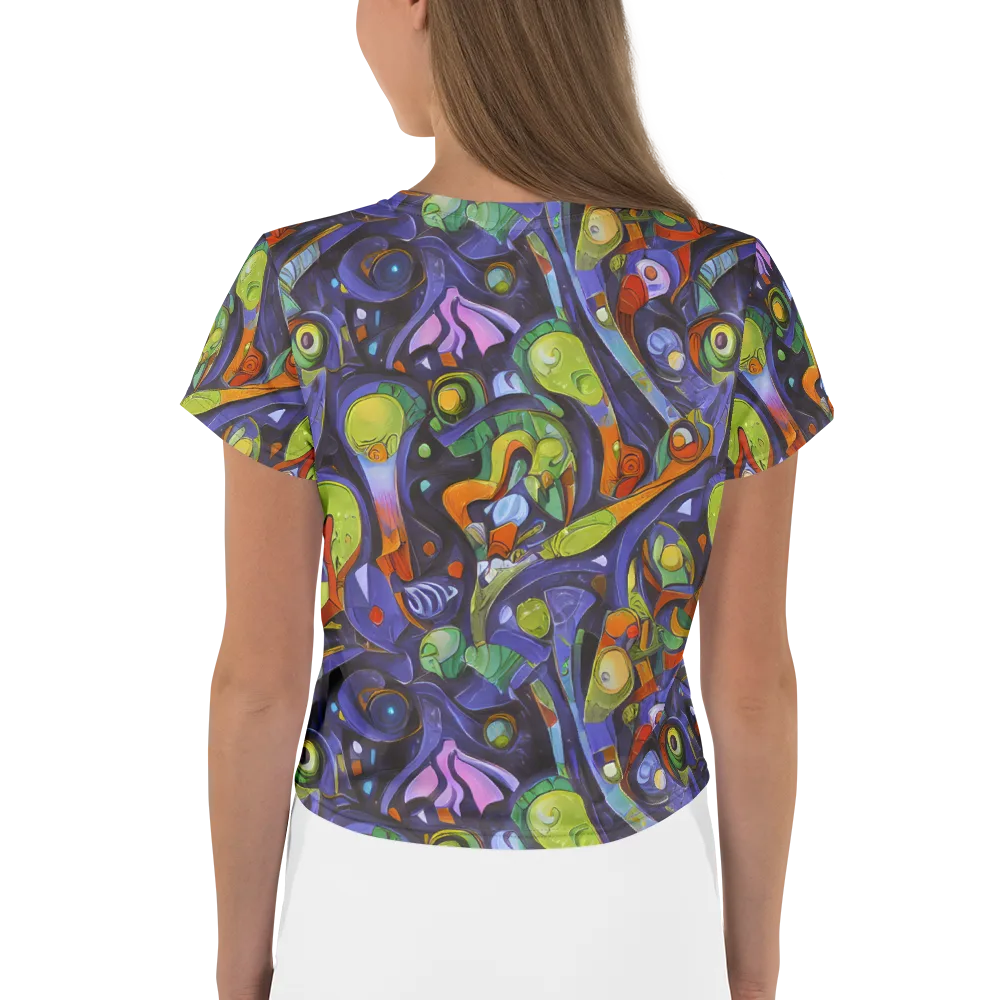 Neon Organism on Crop Tee — Back