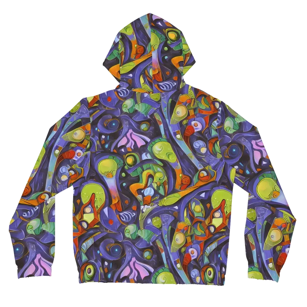 Neon Organism on Women's Full-Zip Hoodie — Back