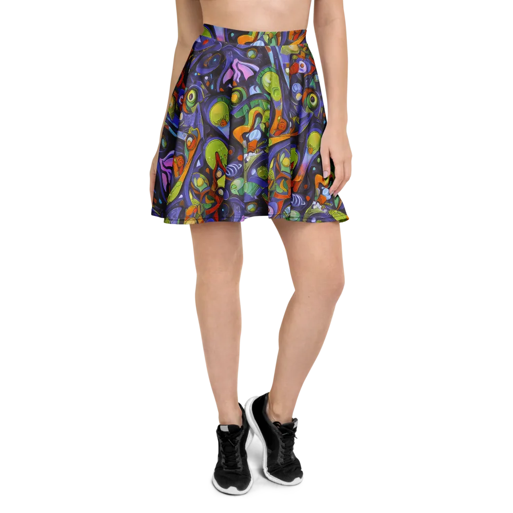 Neon Organism on Skater Skirt — Front