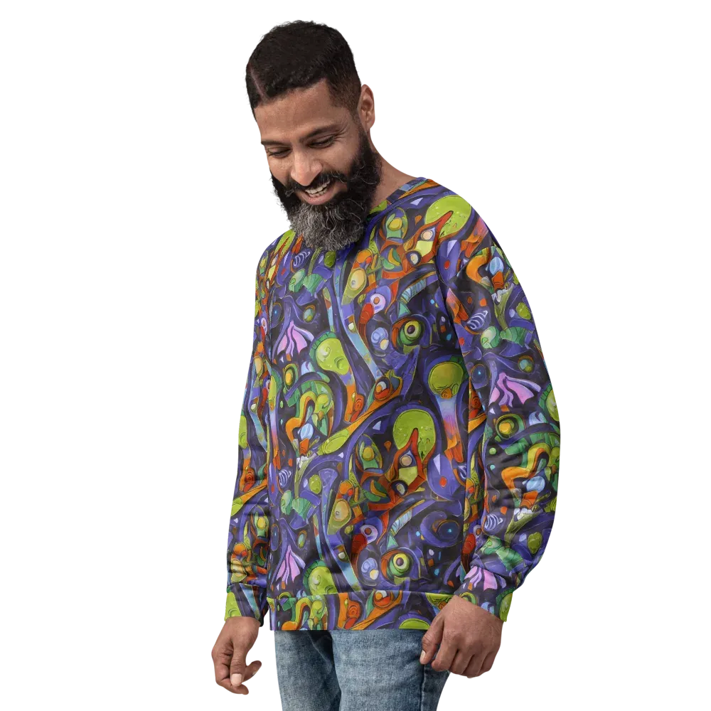 Neon Organism on Sweatshirt — Left Front