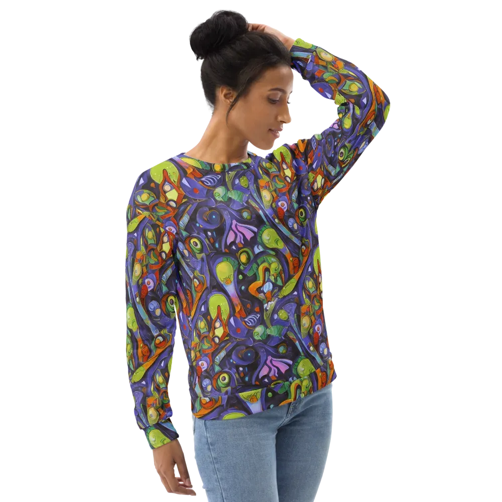 Neon Organism on Sweatshirt — Right Front