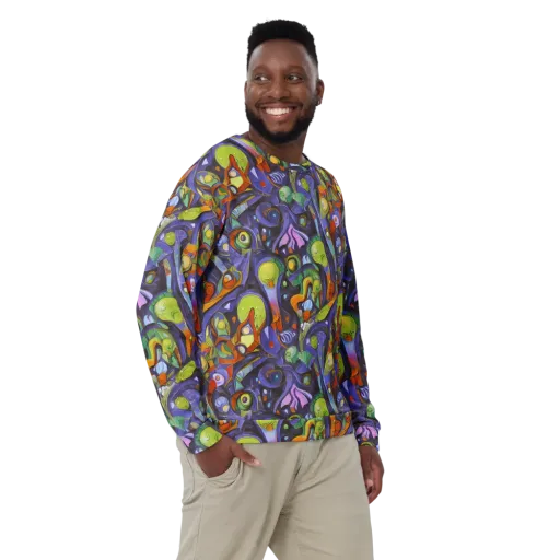 Neon Organism on a Sweatshirt
