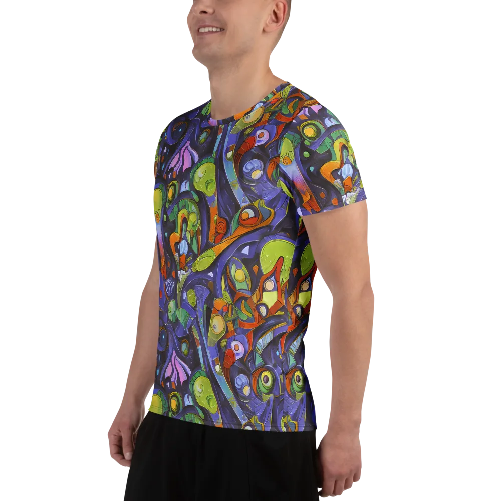 Neon Organism on Men's Athletic T-Shirt — Left