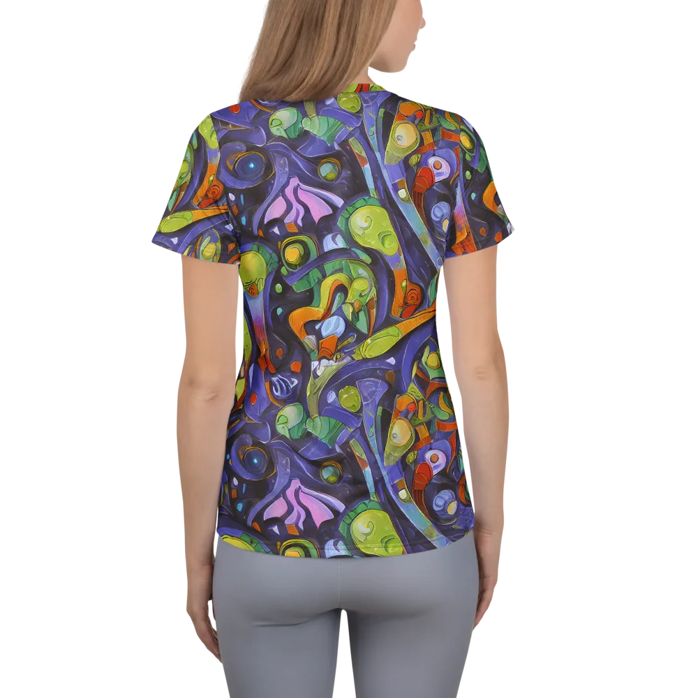 Neon Organism on Women's Athletic T-Shirt — Back