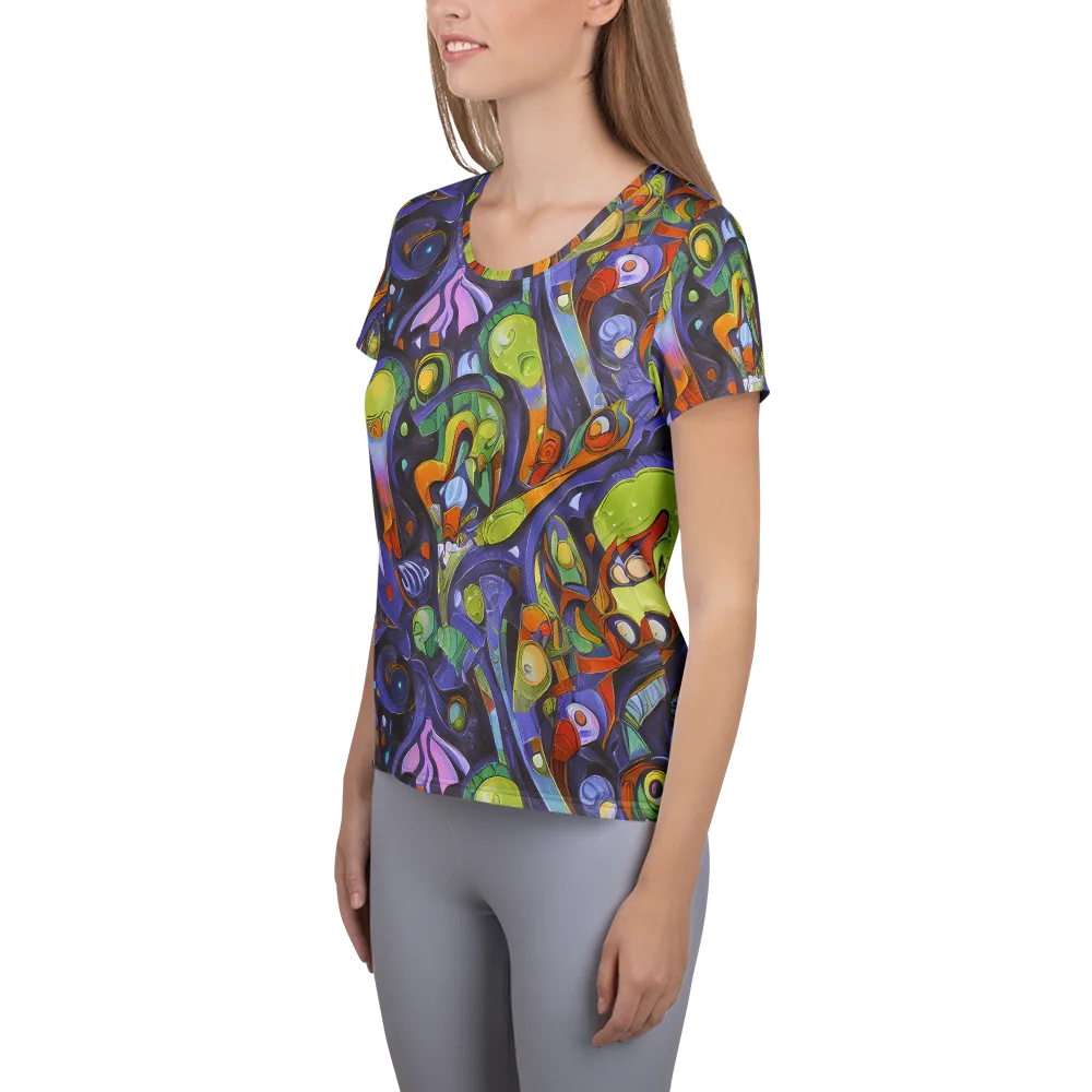 Neon Organism on Women's Athletic T-Shirt — Left