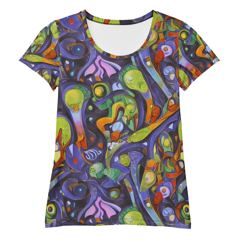 Neon Organism on Women's Athletic T-Shirt — Front