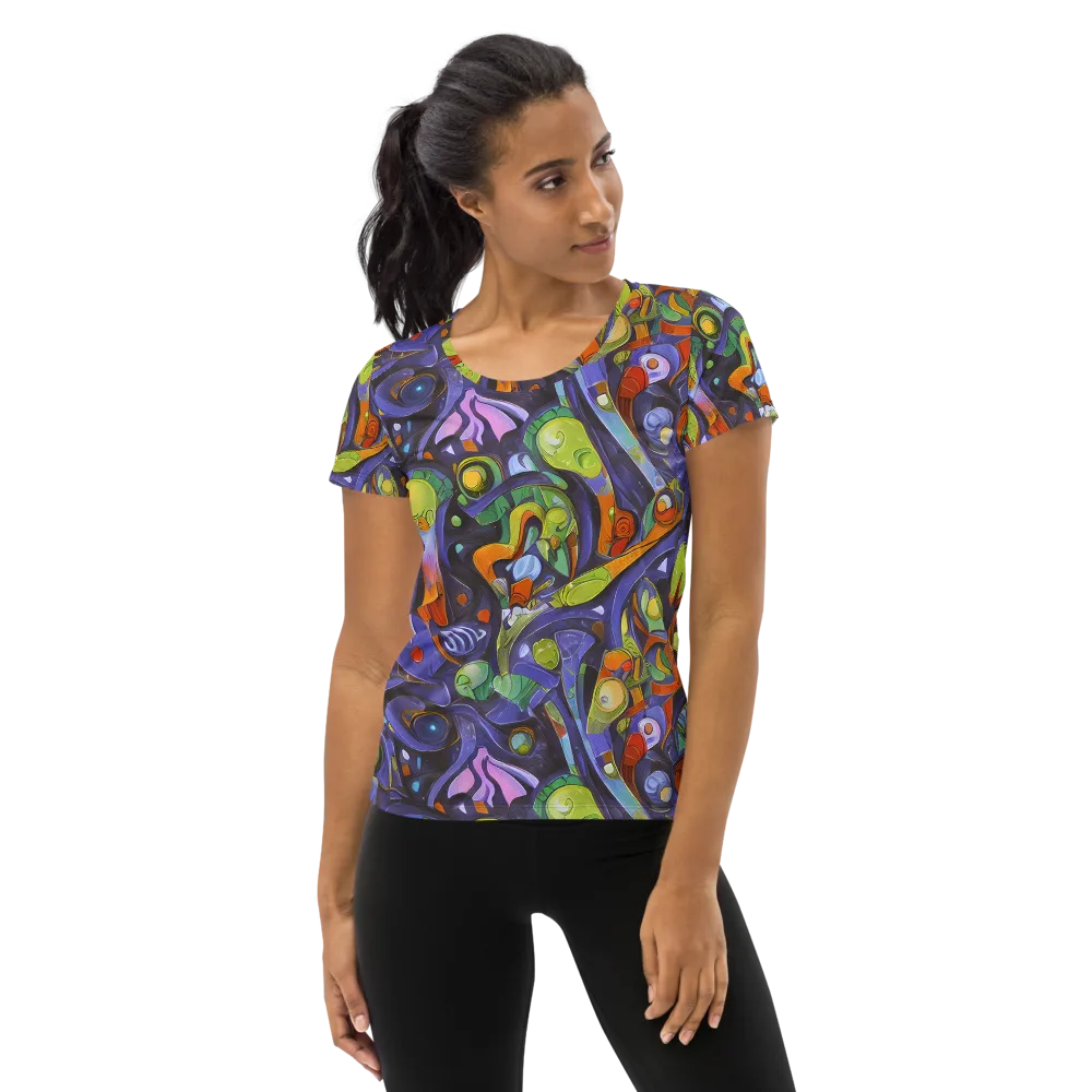 Neon Organism on Women's Athletic T-Shirt — Front