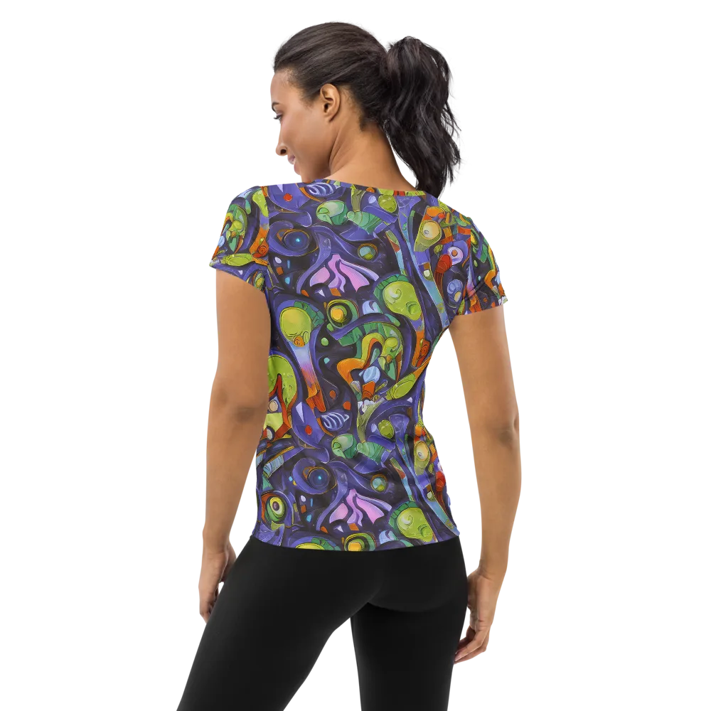 Neon Organism on Women's Athletic T-Shirt — Back