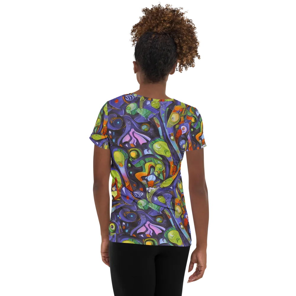 Neon Organism on Women's Athletic T-Shirt — Back