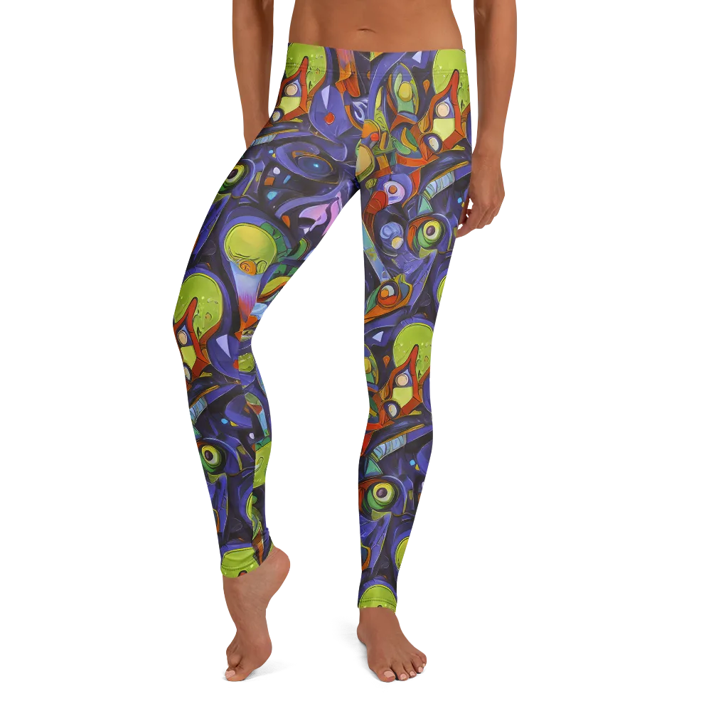Neon Organism on Leggings — Front