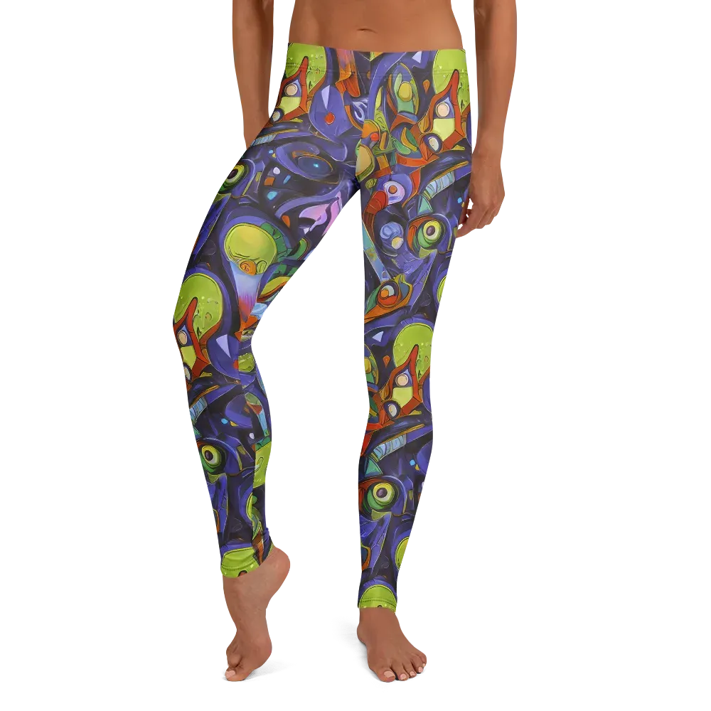 Neon Organism on Leggings — Front