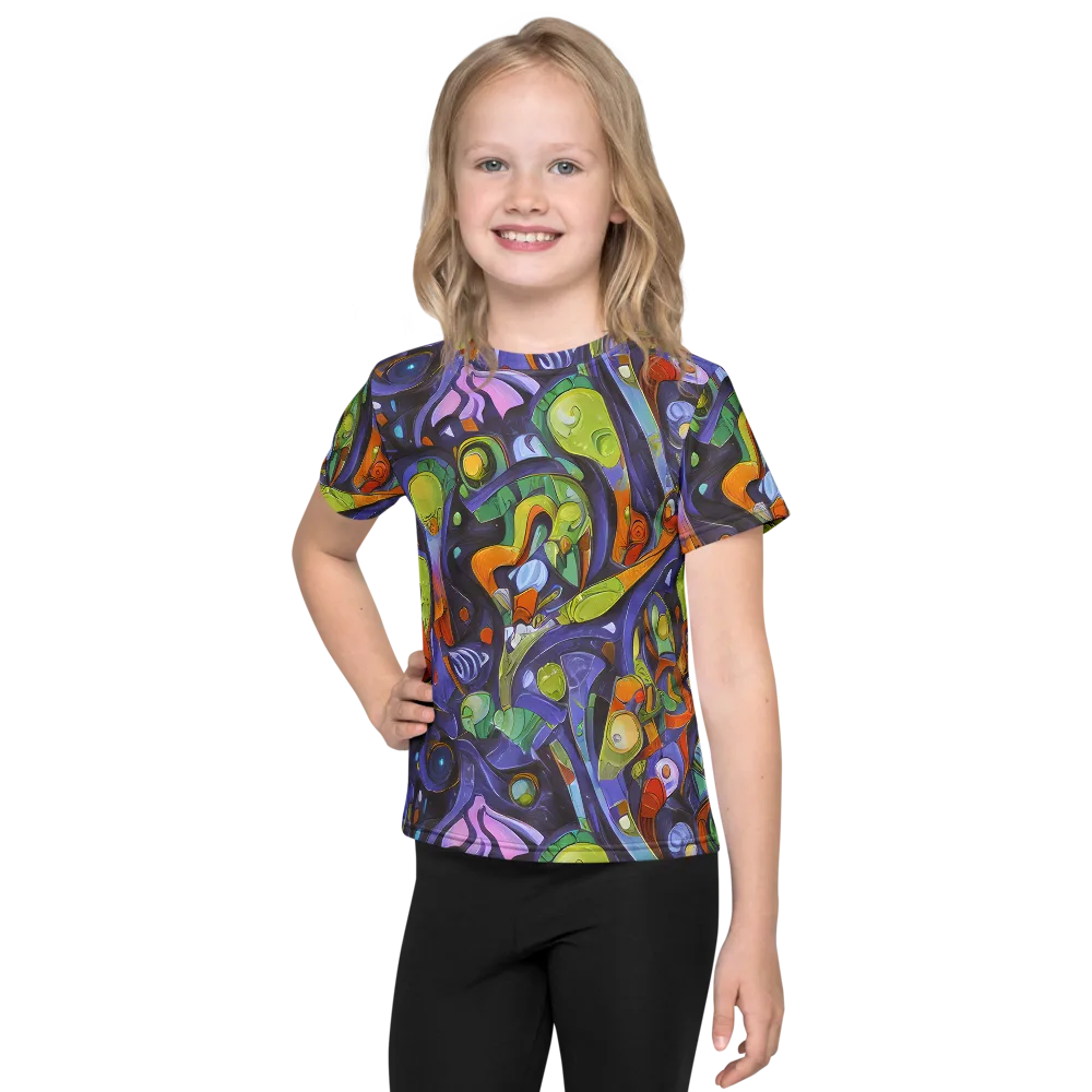 Neon Organism on Kids Crew Neck T-Shirt — Front
