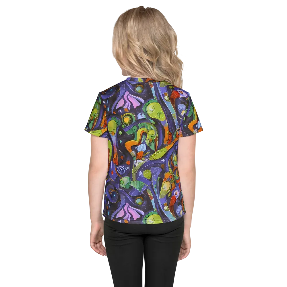 Neon Organism on Kids Crew Neck T-Shirt — Back