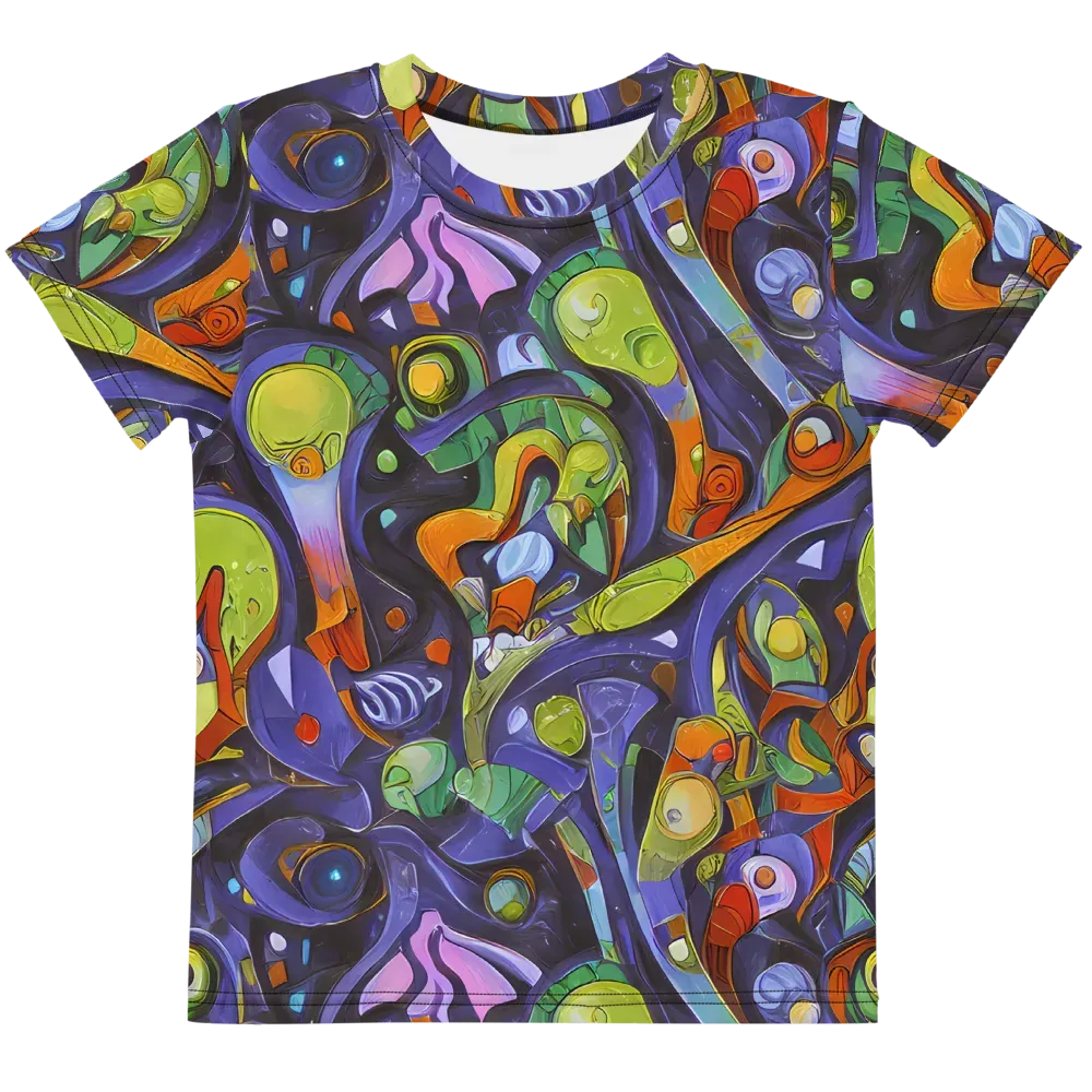 Neon Organism on Kids Crew Neck T-Shirt — Front
