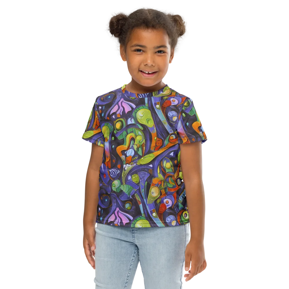 Neon Organism on Kids Crew Neck T-Shirt — Front
