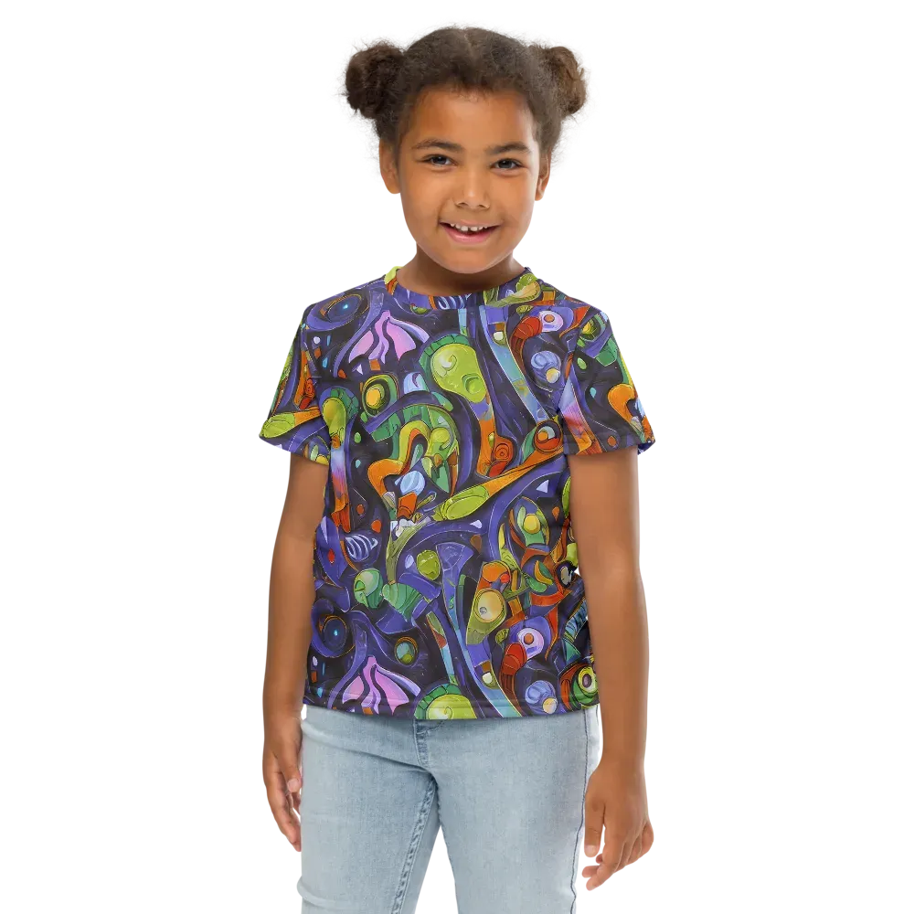 Neon Organism on Kids Crew Neck T-Shirt — Front