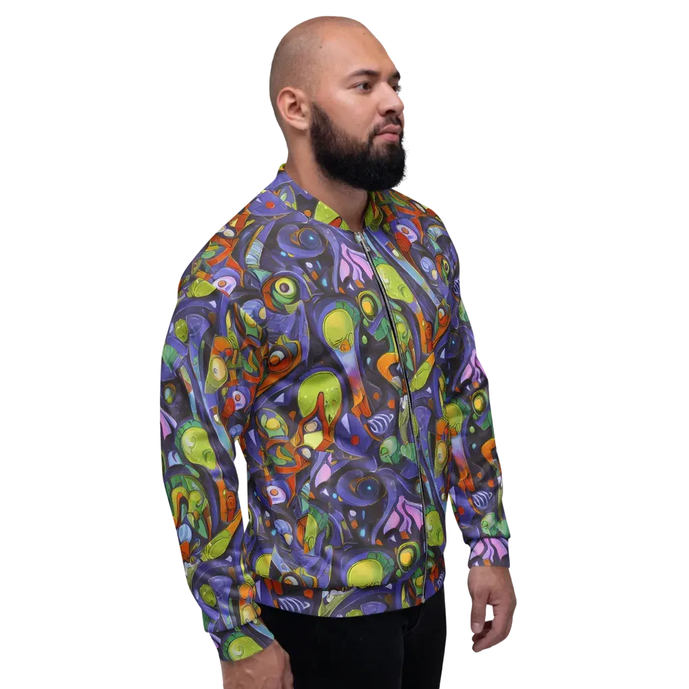 Neon Organism on Bomber Jacket — Right