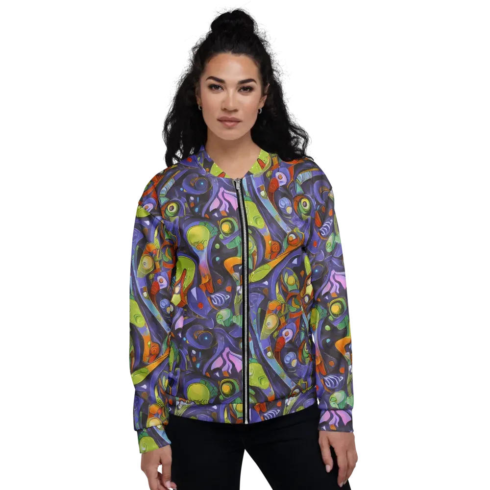 Neon Organism on Bomber Jacket — Front