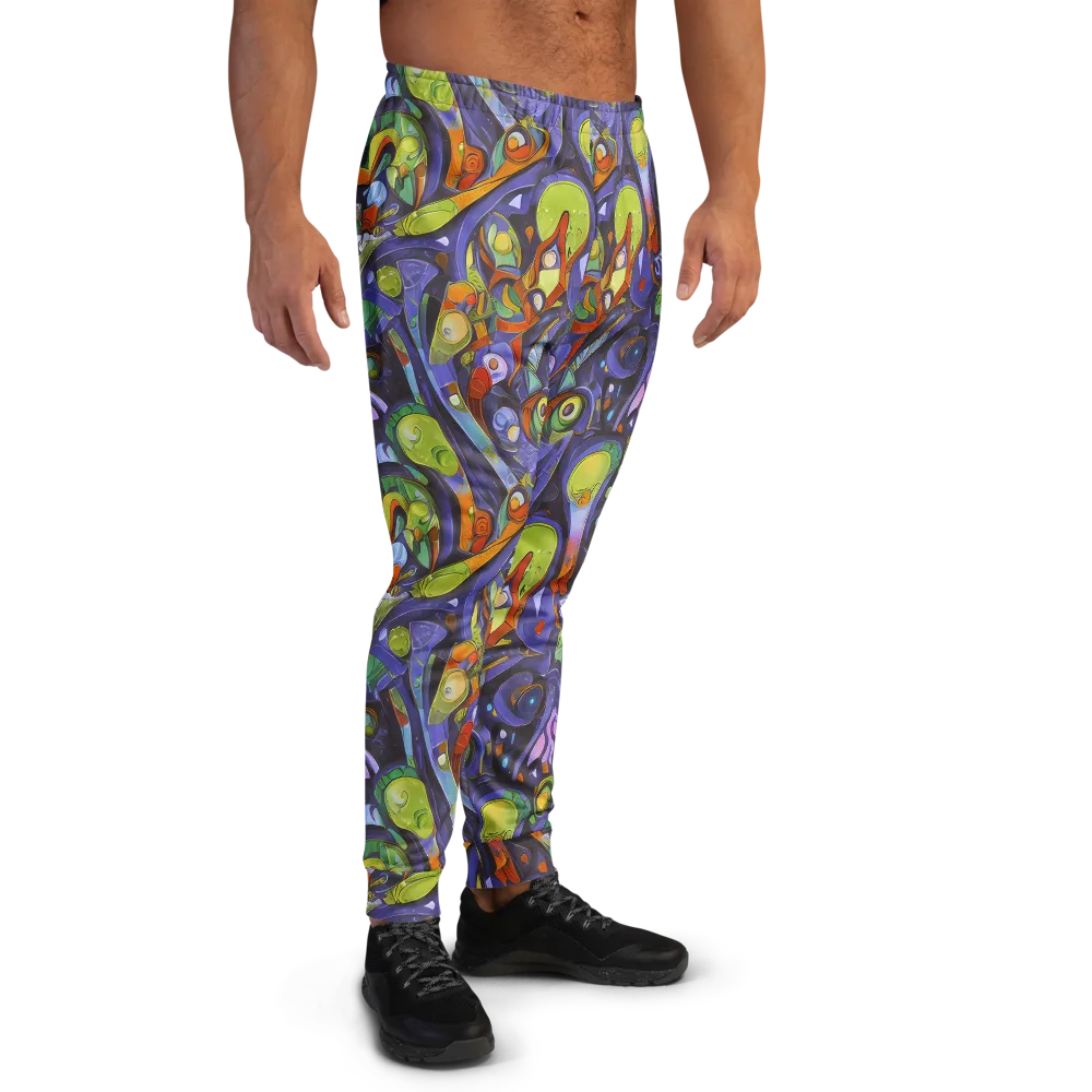 Neon Organism on Men's Joggers — Right