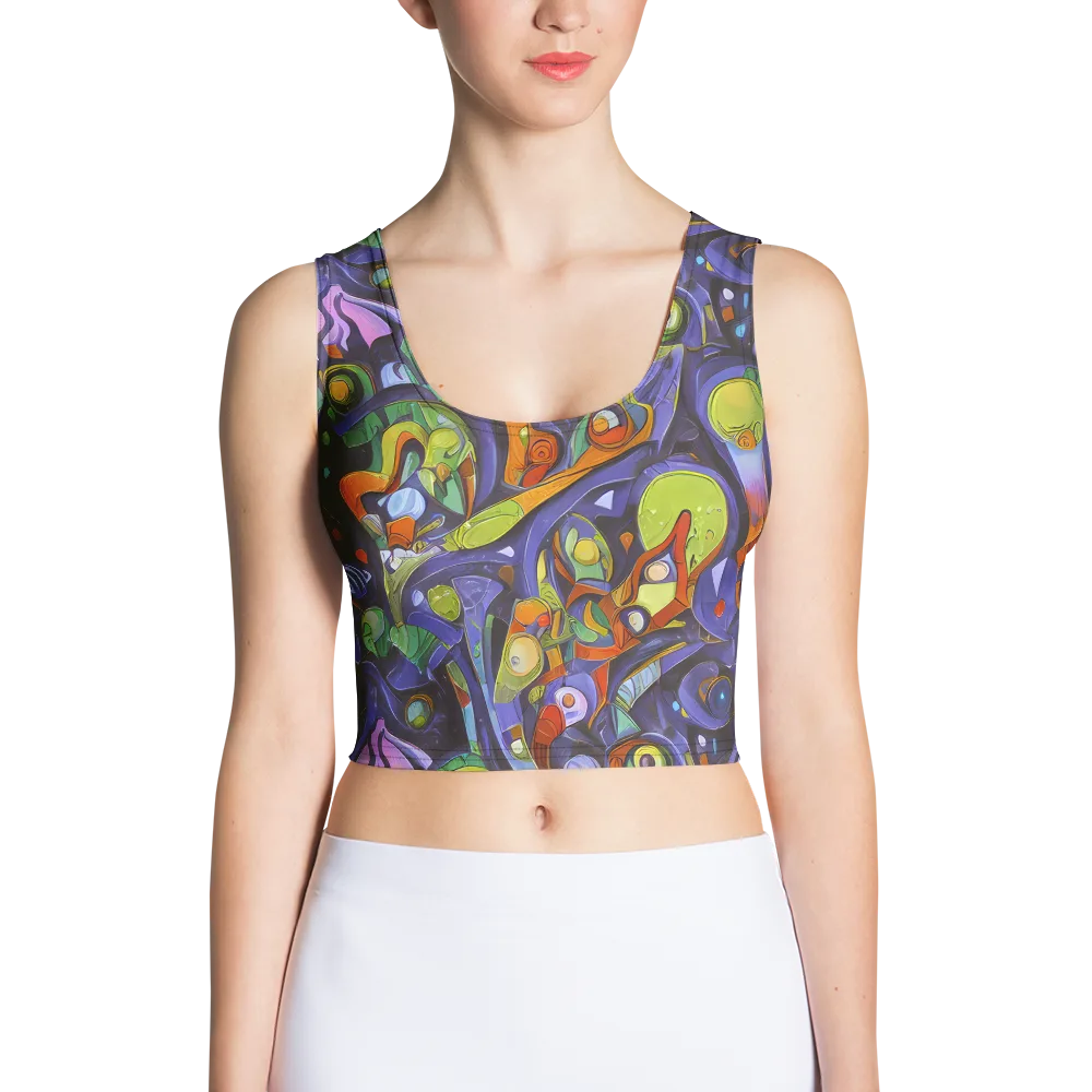 Neon Organism on Crop Top — Front